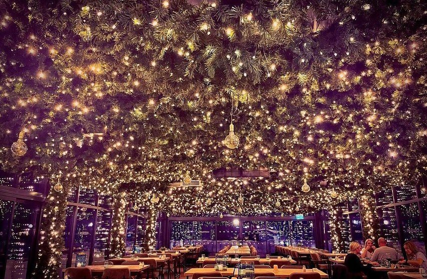This Rooftop Bootle Restaurant Is Spectacularly Decked Out For Christmas • 14 Bar Grill