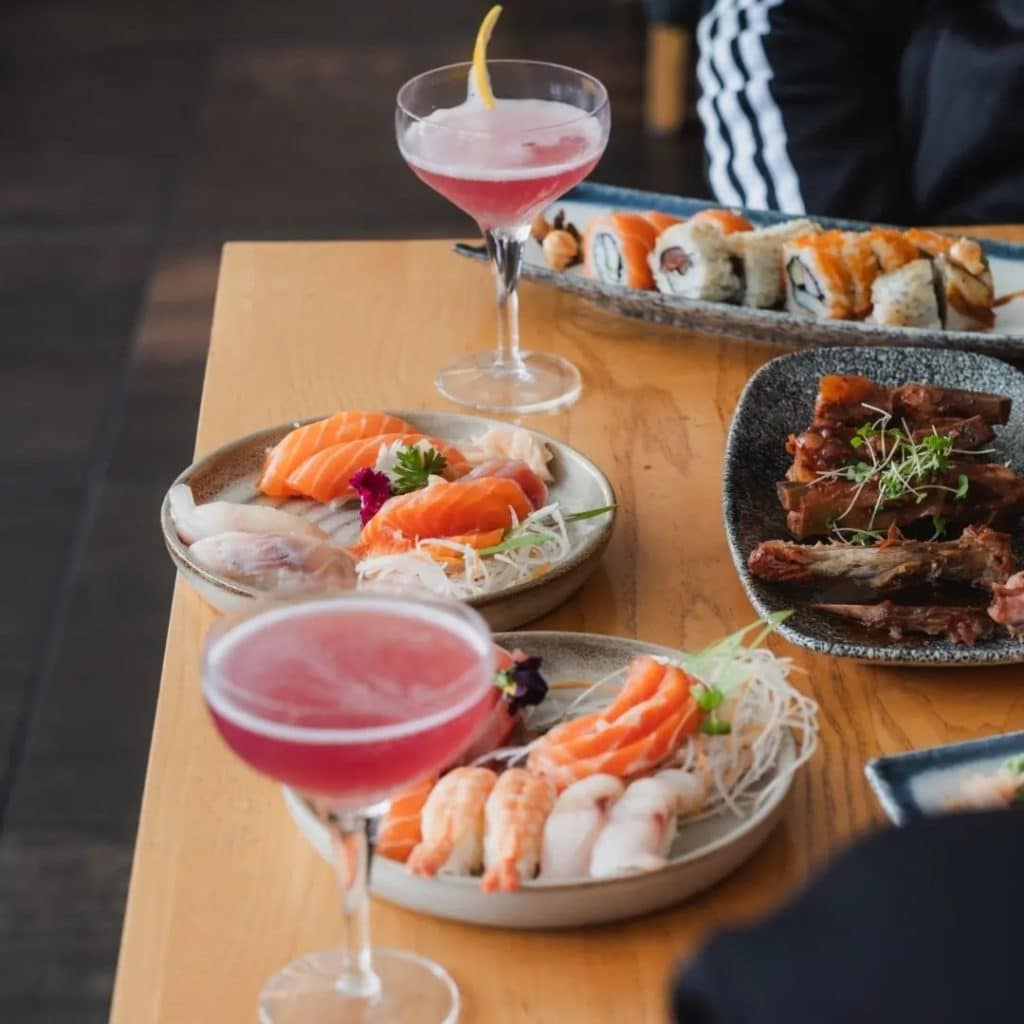 sushi and cocktails from Sapporo Teppanyaki Liverpool